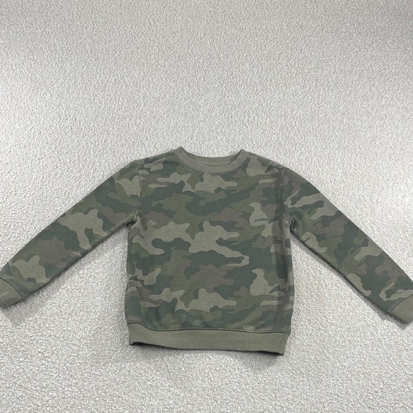 Cat & Jack Other - Classic Green Camo Crewneck Sweater - kids Cat & Jack size s6/7